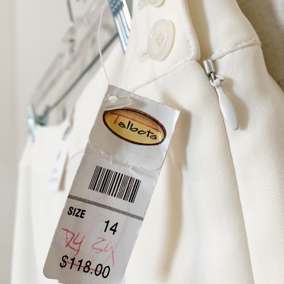 NWT Talbots (size 14) Ivory Lined Dress Pants - Picture 4 of 8